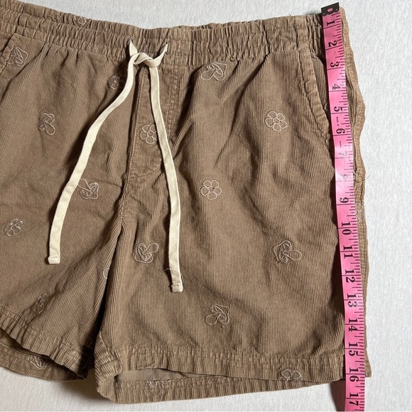 Aeropostale 100% Cotton Malibu Corduroy Mushroom Shorts, Tan Brown, Men’s Large - Picture 4 of 9